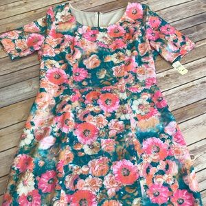 Anthropologie floral sheath dress